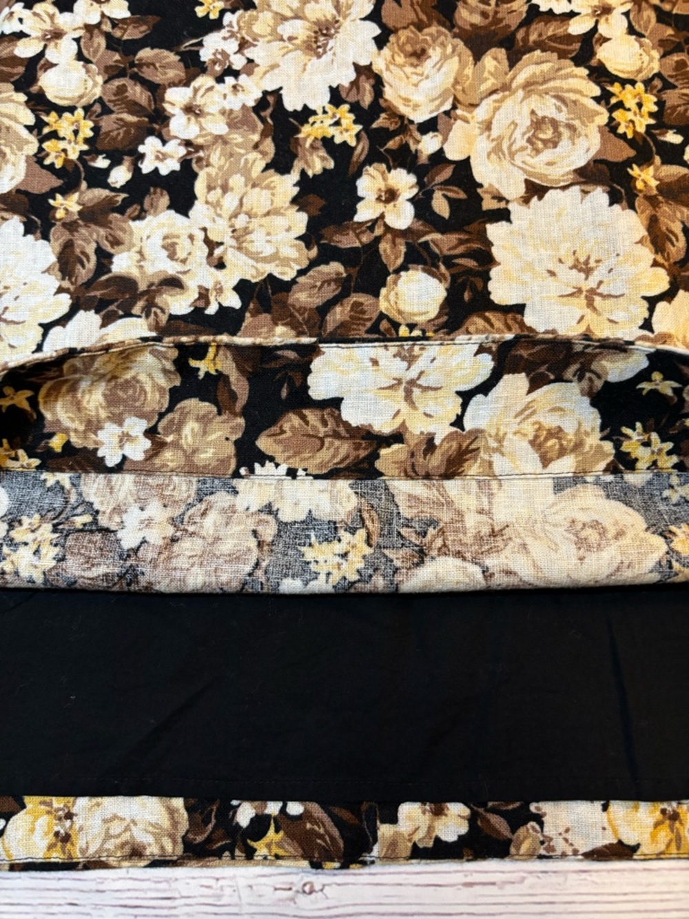 Abercrombie & Fitch Tall Brown Floral High Neck Linen Blend Mini Dress Sz M - Picture 5 of 10